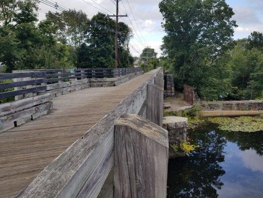 Pedestrian bridge on the pathway.