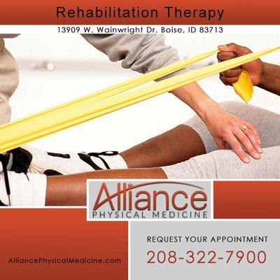 Rehabilitation therapy in Boise, Idaho by Alliance Physical Medicine. Call: (208) 322-7900. www.alliancephysicalmedicine.com