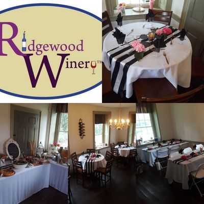 Beautiful bridal shower on a rainy day. Ridgewood Winery, LLC #ridgewoodwinery #bridalshowers #weddings #celebratelove