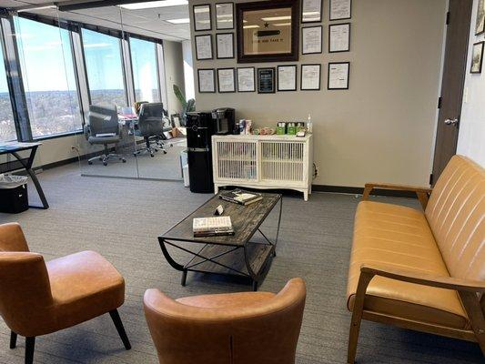 Our waiting area is open, we also offer virtual appointments upon request.