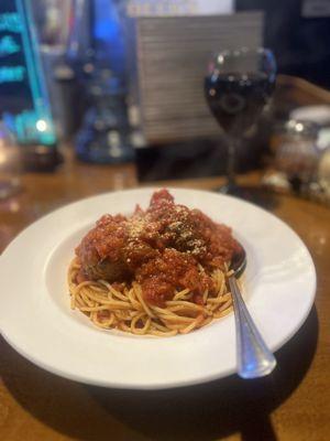 Spaghetti and meatballs