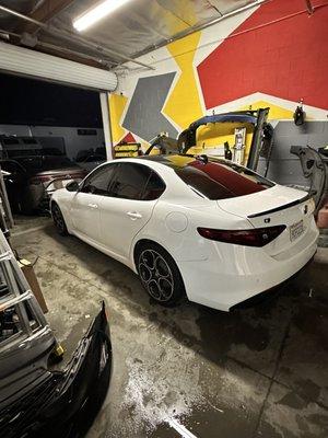 Complete repair of the Alfa Romeo