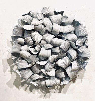 Organic wall aluminum wall sculpture. 30x30"