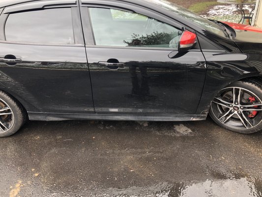 Clean car when towed, covered in mud with 15 miles when picked up