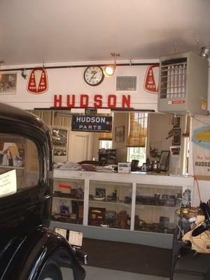 Part of the museum was once the showroom for a Hudson dealership, and much of it is still intact.