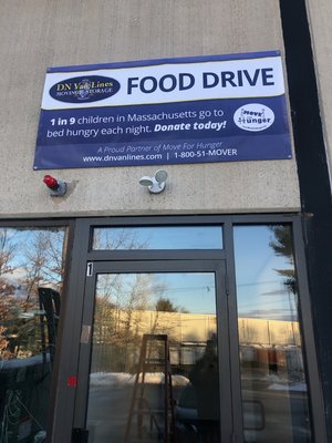 We held a holiday foodrive in late 2019.