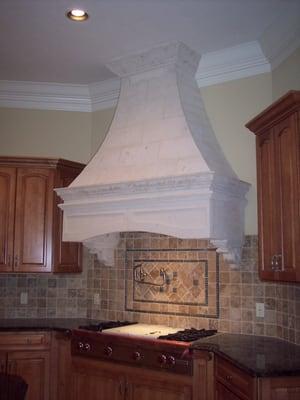 stone kitchen hood