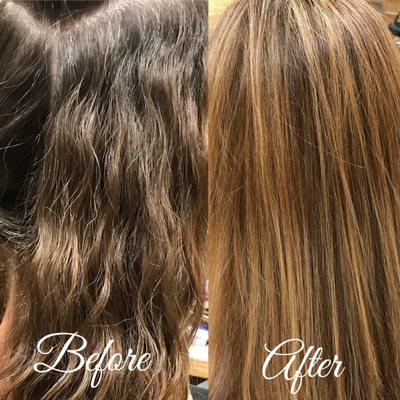 Refreshed hair with highlights by Helen