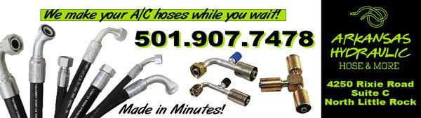 Don"t wait for a back order! We can make A/C hoses while you wait!