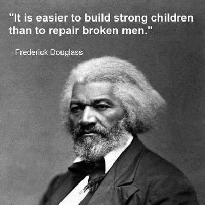 In case you don't remember, Frederick Douglas was alive during the 1800s and was an orator, writer, and politician.