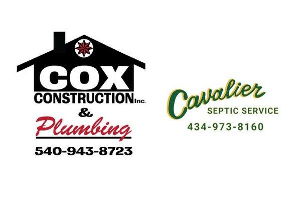 Cox Construction & Plumbing and Cavalier Septic Services