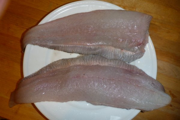 Fresh flounder, filleted by Susan.