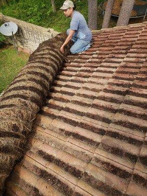 Roof cleaning project!
 Got a dirty roof? 
 We can clean it!
  Call us at (281) 785-0811 or send us a text  at (281) 733-411!