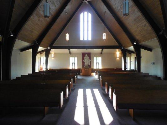 Looking toward the back of the church