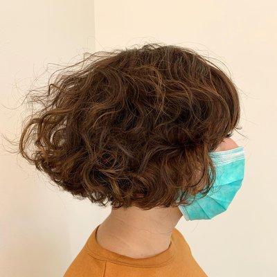 Awesome bob with natural curl