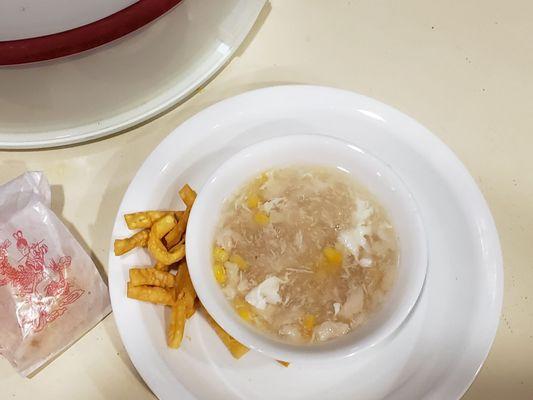 Chicken with Corn soup