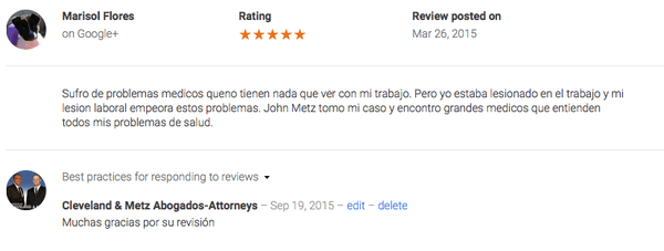 Google reviews