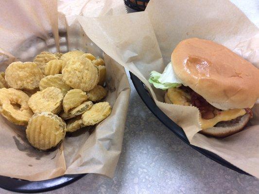 Pimento cheese and fried pickles