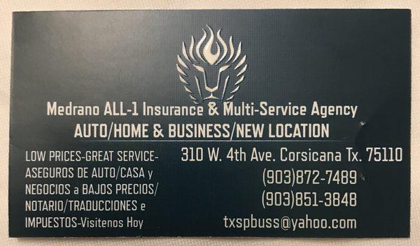 Bienvenidos a Nuestro NUEVO LOCAL.  Estamos en 310 W. 4th Ave. Corsicana Tx. Al Lado de el Departamento del Agua, al Cruzar el Auto-Servicio