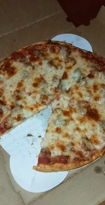 Thin crust 10 in sausage $12.00