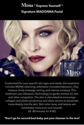 MADONN'S MDNA FACIAL AVAILABLE ONLY AT ESTHETIQUE VOGUE