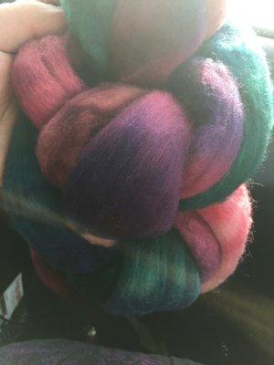 Mixed color wool roving... Polearth wool top