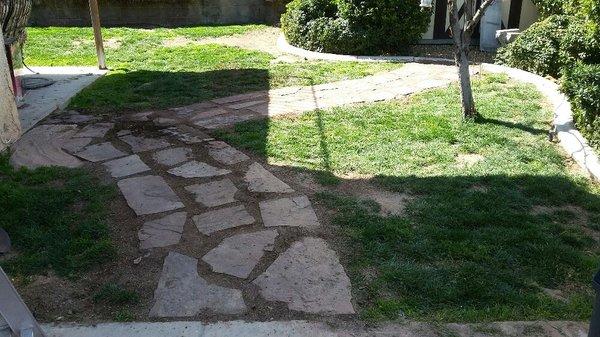 Flagstone walkway