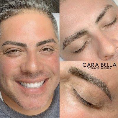 Microblading male brows