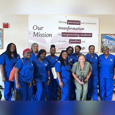 Group photo of one of the Clinical Medical Assistant class