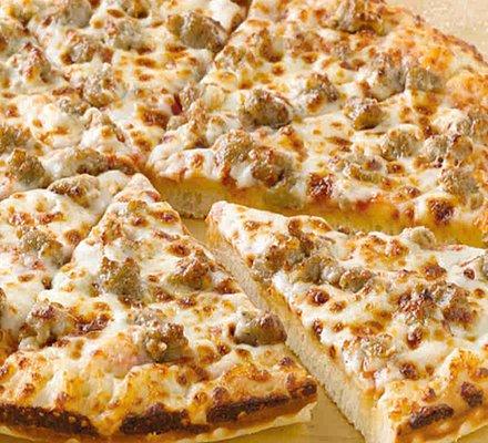 Italian Sausage Pizza... This amazing pizza is topped with our hearty Signature sauce, Italian sausage and mozzarella cheese.