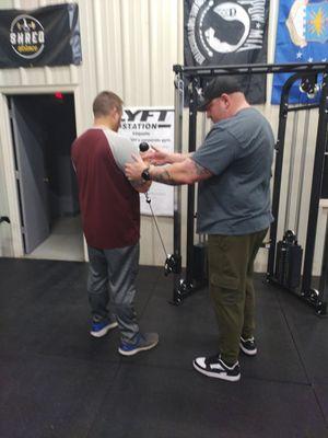 Big Mike training one of his clients.