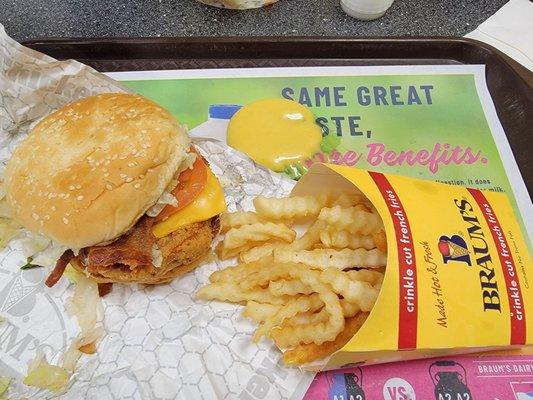 Chicken Club Sandwich &  French Fries  It is  very Good!!