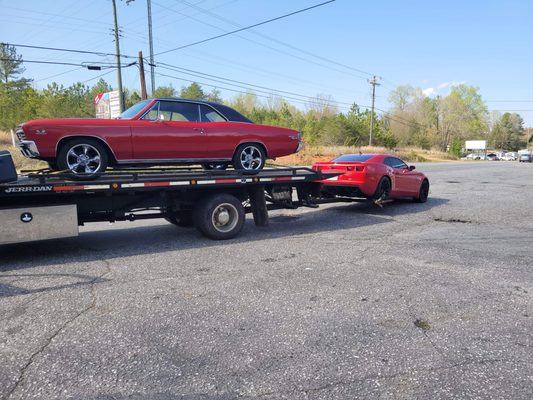 Hauling a classic car