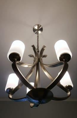 Chandelier installation by our electricians in Sherman Oaks,CA 91423