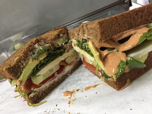 Our fresh tasty sandwiches; with chipotle sauce! #ditchthemeat