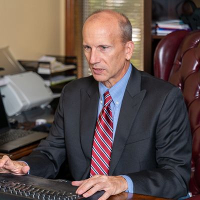 Jeff Starker working in office.