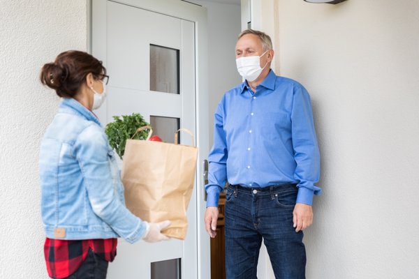 Our volunteers deliver groceries to seniors sheltering at home