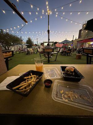 Pork Belly Sliders and Fries