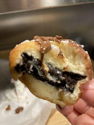 Deep fried Oreo with Nutella