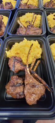 Algerian rubbed Lamb chops with butternut couscous