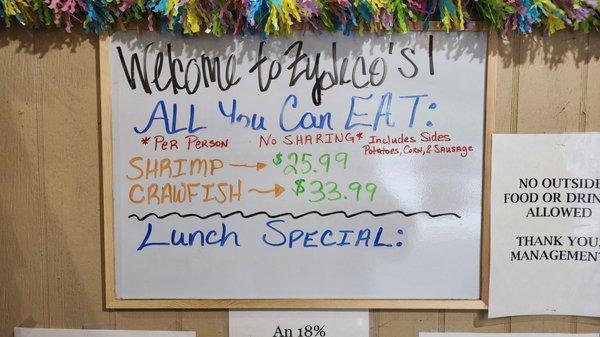 Special All You Can Eat