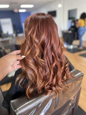 Red hair at Blue leaf salon