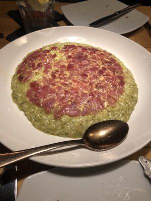 Tuna tartare in Risotto