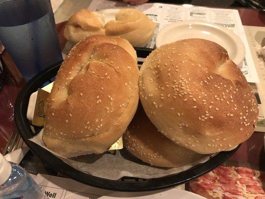 Huge sesame rolls