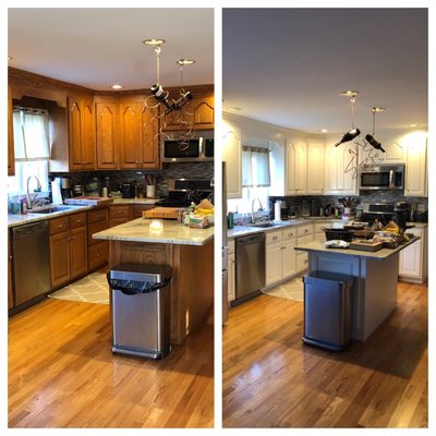 From old and outdated the magic of painting cabinets