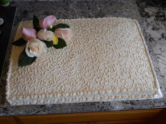 Cornelli Lace Sheet Cake