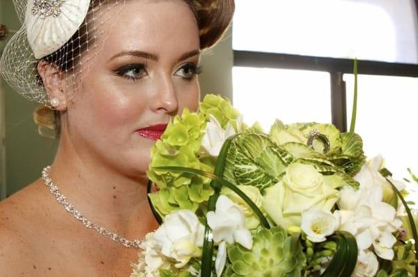 Vintage bridal hair and makeup