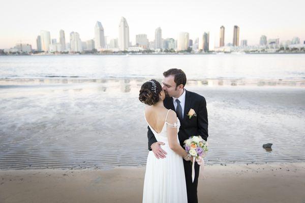 Bride & Groom - San Diego Skyline