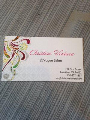 Christine Ventura's Business Card