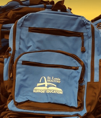 St. Louis Association of Realtors backpack giveaway